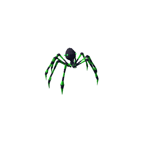 Polygonal Spiderling Venom Green